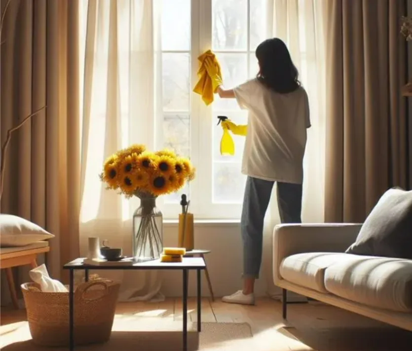 Spring cleaning the house for the new year