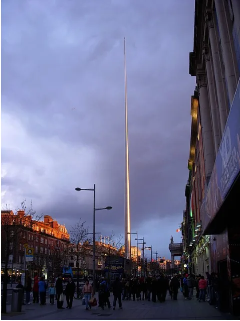 The Spire of Dublin on O'Connell Street